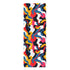 Colorful abstract bright yoga mat with modern seamless pattern for practice.