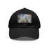 Chrysler Building watercolor cap, white with light brown patch, rectangle shape.