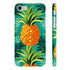 Tropical pineapple repeat pattern glossy phone case for iPhone 7/8 Plus.