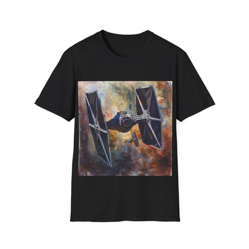 Empires Finest Tie Fighter Tee in Charcoal, size S: Star Wars-inspired cotton t-shirt