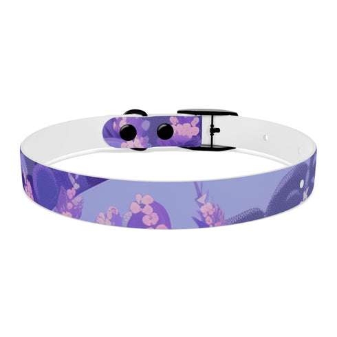 Luxury Lavender Fields Dog Collar in M, Black Onyx Pet Paradise