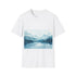 Alaska beauty watercolor tee in charcoal, size small, regular fit.