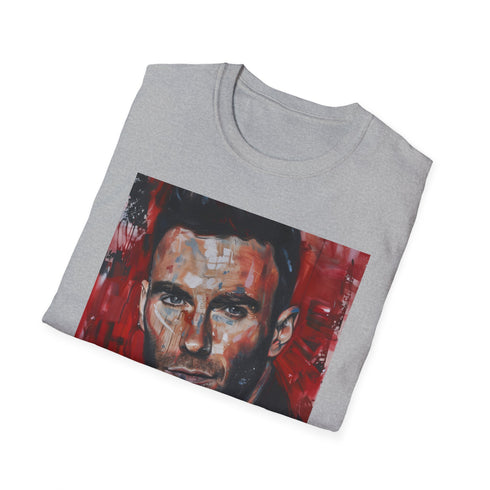 Maroon 5 portrait tee in charcoal, men's small, crewneck cotton shirt.