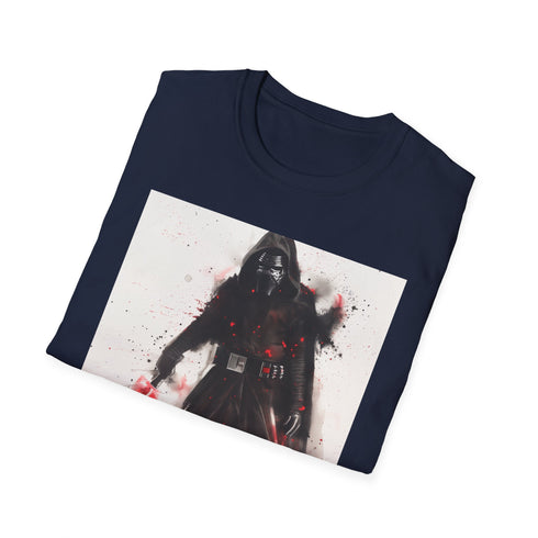 Dark charcoal tee featuring Kylo Ren illustration and crew neck design