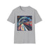 Charcoal cotton t-shirt featuring London Underground watercolor design with a regular fit