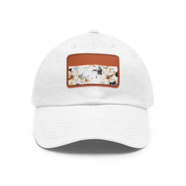 Botanical XRay Blossom Cap in White with Light Brown Patch.