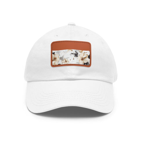 Botanical XRay Blossom Cap in White with Light Brown Patch