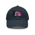 Vibrant Keanu Reeves watercolor baseball cap in neon shades.