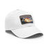 White cotton Hawaiian beach printed baseball cap.