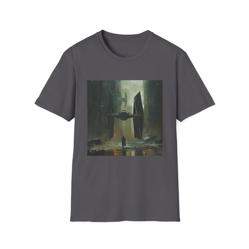 Star Wars Tie Fighter Charcoal T-Shirt for Men and Women.