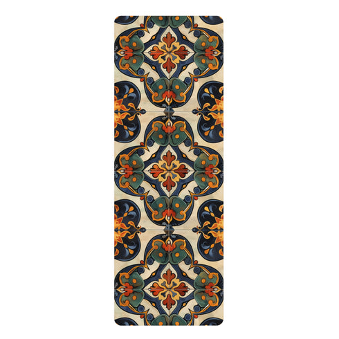 Artisan Tiles Yoga Mat featuring unique geometric pattern for enhanced practice.