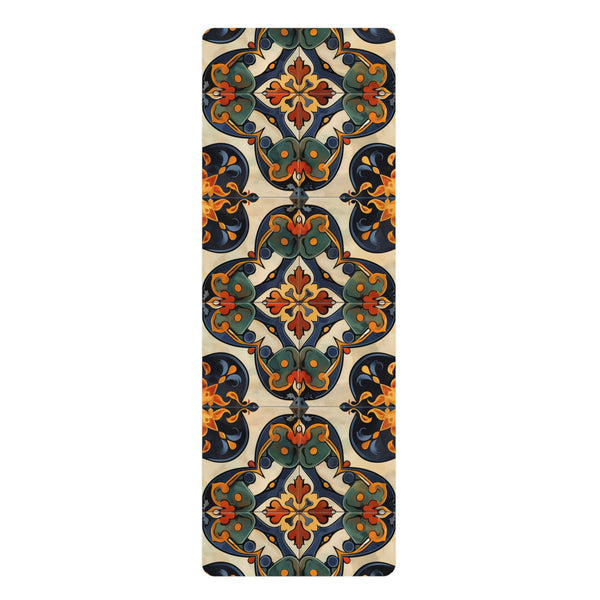 Artisan Tiles Yoga Mat featuring unique geometric pattern for enhanced practice.