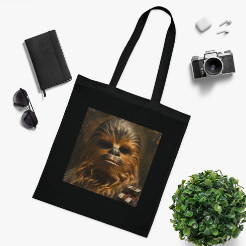 Chewie's Cargo Tote Bag Cotton Black Tote Accessories Galactic Warrior.