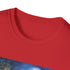 Charcoal cotton T-shirt with moonlit castle graphic evokes fantasy adventure