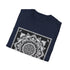 Serene Mandala charcoal unisex t-shirt with calming mandala design.