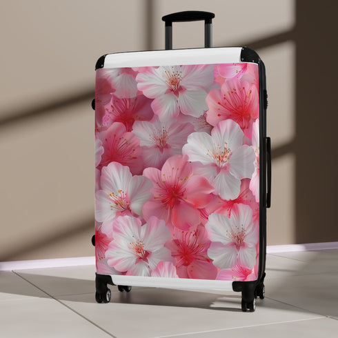 Cherry Blossom Bliss Suitcase in Small Black for Travel Accessories