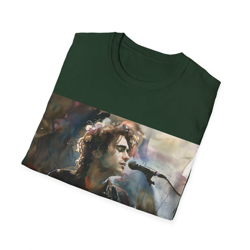 Jeff Buckley concert tee in charcoal, regular fit, crew neck t-shirt