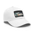 Emerald Isle Pride baseball cap in white with light brown patch.