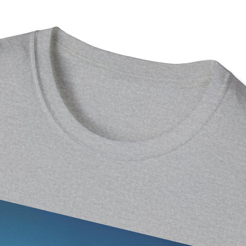Minimalist whale print charcoal t-shirt, perfect for summer adventures.