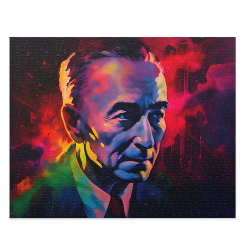 Neon Watercolor Oppenheimer Jigsaw Puzzle | Puzzle | Back-to-School, Fall Picks, Games, Holiday Picks, Home & Living, Puzzles, TikTok, Valentines Day, Valentines Day Picks | Prints with Passion