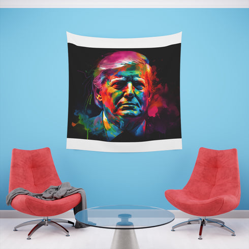 The Donald: A Watercolor Tapestry of Neon Controversy
This | Wall Tapestry | All Over Print, AOP, Decor, Halloween, Home & Living, Home Decor, Indoor, Spring Essentials, Sublimation, Tapestry | Prints with Passion