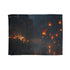Floating Lanterns Guiding Ghost Ship Plush Fleece Throw Blanket