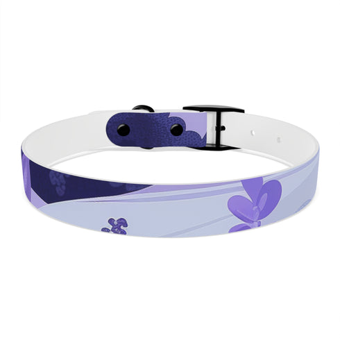 Stylish lavender fields dog collar for medium dogs in black onyx.