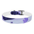 Stylish lavender fields dog collar for medium dogs in black onyx.
