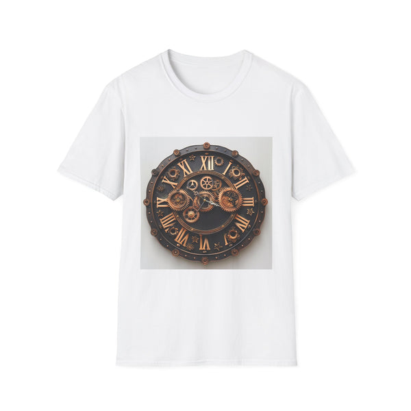 Chronos Steampunk Clockwork Gears Graphic Unisex Softstyle T-Shirt