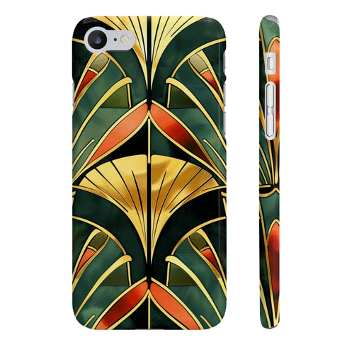 Art Deco style abstract geometric glossy phone case iPhone 7/8 Plus.