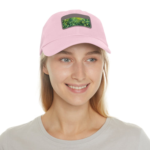 Gondorian Grove Baseball Cap - White Cotton Unisex Hat - Rectangle