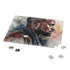 Vibrant Kanye West watercolor puzzle for fans of the iconic artist.