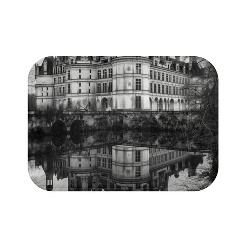 French Chateau Chambord Bath Mat; Renaissance architecture, majestic touch.