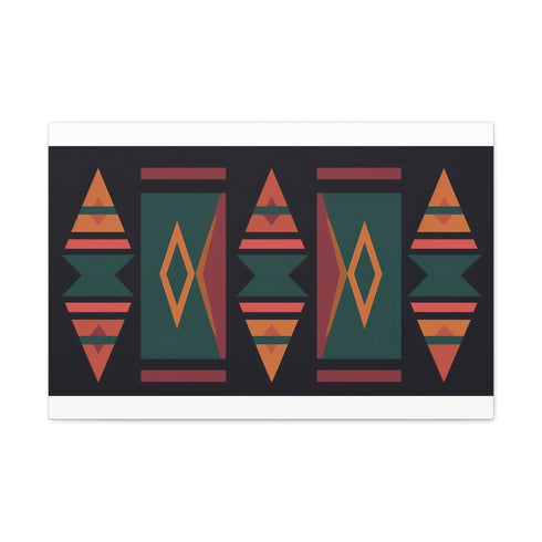 Aztec Pattern Canvas Print featuring Vibrant Aztec Clothing Design | Canvas | Art & Wall Decor, Canvas, Fall Picks, Hanging Hardware, Home & Living, Indoor, Top Spring Products, Valentines Day promotion | Prints with Passion