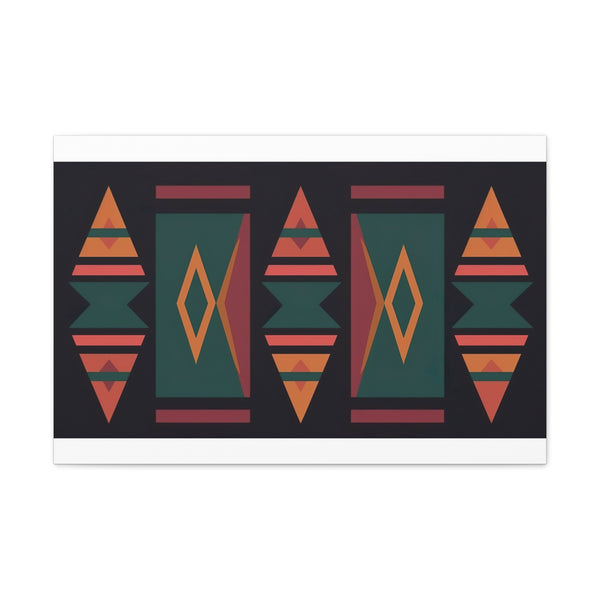 Aztec Pattern Canvas Print featuring Vibrant Aztec Clothing Design | Canvas | Art & Wall Decor, Canvas, Fall Picks, Hanging Hardware, Home & Living, Indoor, Top Spring Products, Valentines Day promotion | Prints with Passion