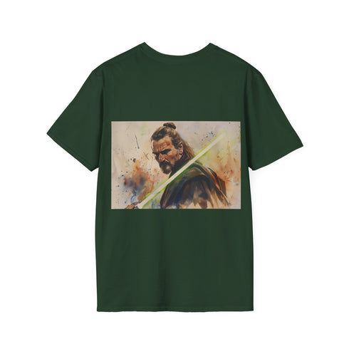 Legendary Jedi QuiGon Jinn Shirt - Charcoal Cotton T-shirt.