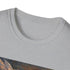 Steampunk owl graphic tee, charcoal color, crew neck, cotton fabric.