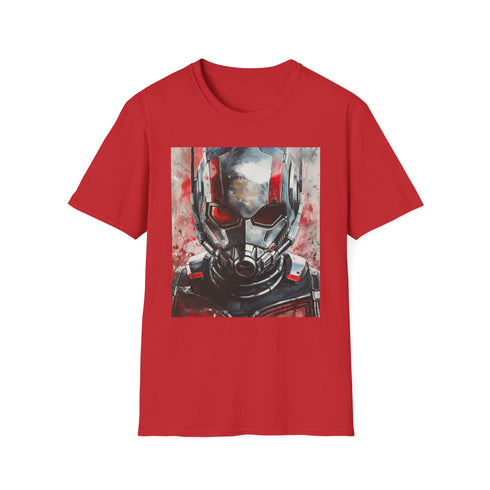 Vibrant Ant-Man Painting Tee in Charcoal for Men and Women.