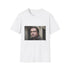 Charcoal crew neck cotton T-shirt with Brad Pitt graphic and regular fit