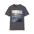 Charcoal cotton T-shirt with Antarctic iceberg design regular fit crew neck