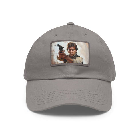 Galactic Smuggler Cap inspired by Han Solo, white/light brown rectangle hat.