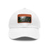 Maui Island Paradise Cotton Hat White Rectangle Unisex Vegan Design.
