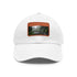 Maui Island Paradise Baseball Cap in White with Light Brown Patch