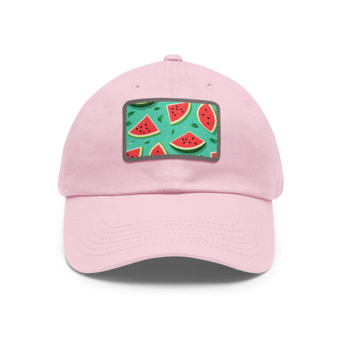 Bacano Go Watermelon Hawaiian Cap in White with Light Brown Patch