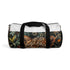 Wildlife inspired cheetah print duffel bag for travel or everyday use.