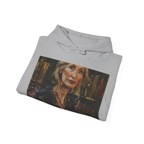 Navy Storytellers Canvas Hoodie, Regular fit, Unisex, Harry Potter-inspired digital print.