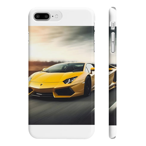 Lamborghini high-speed phone case, glossy design for iPhone & Samsung.