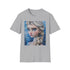 Charcoal cotton crew neck T-shirt with vibrant Elsa Frozen painting