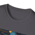 Charcoal t-shirt with celestial pattern in cotton for summer regular fit