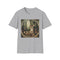 Charcoal cotton t-shirt with woodland animals and vibrant forest design